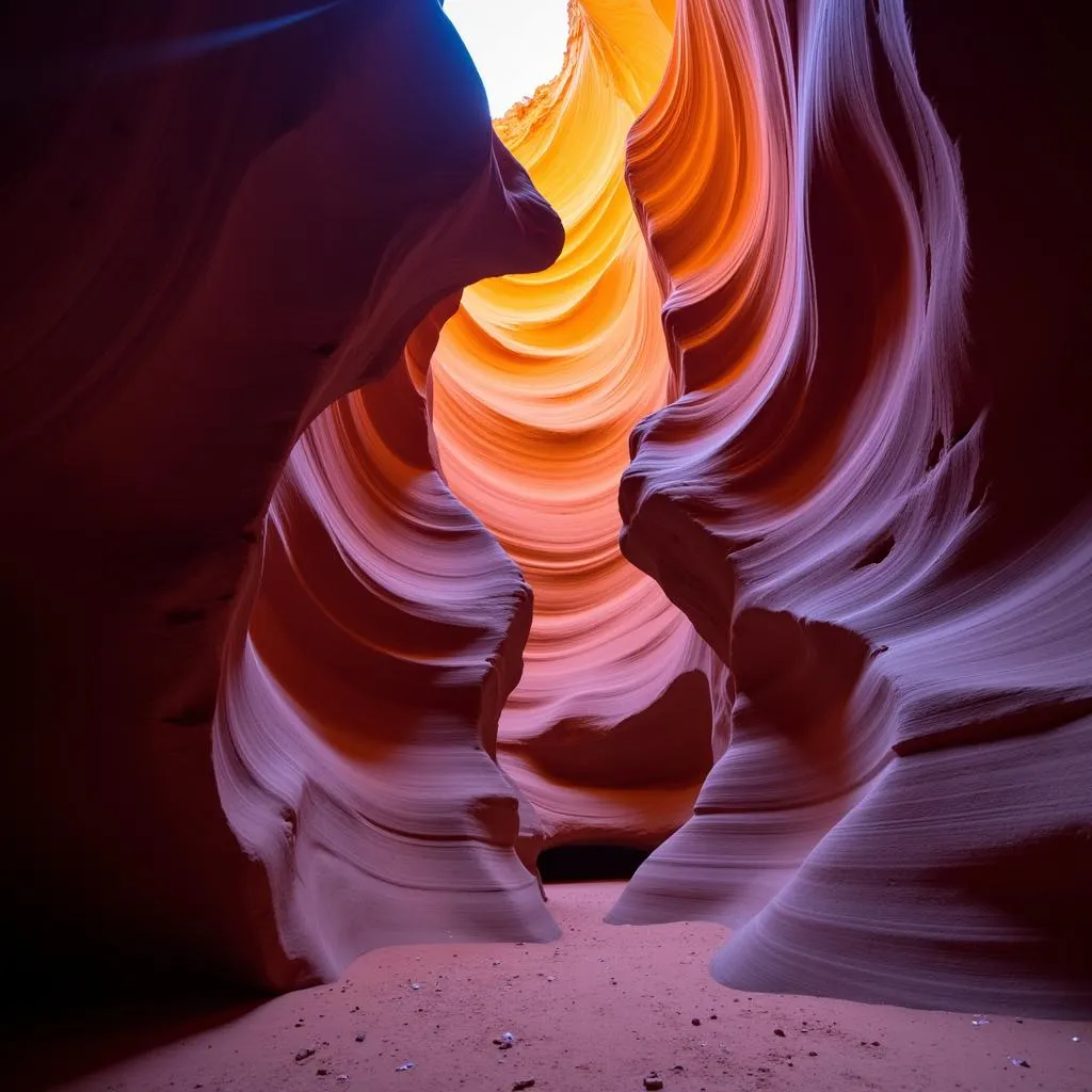 Tranh treo tường phòng khách hẻm núi Antelope Canyon