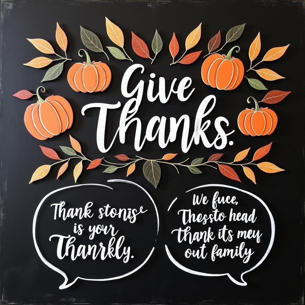 Heartwarming Thanksgiving Chalkboard Art with Family Quotes