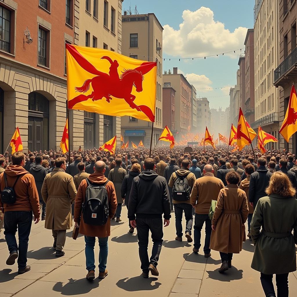 Heinrich Zille's artwork portraying workers protesting for their rights in the streets of Berlin