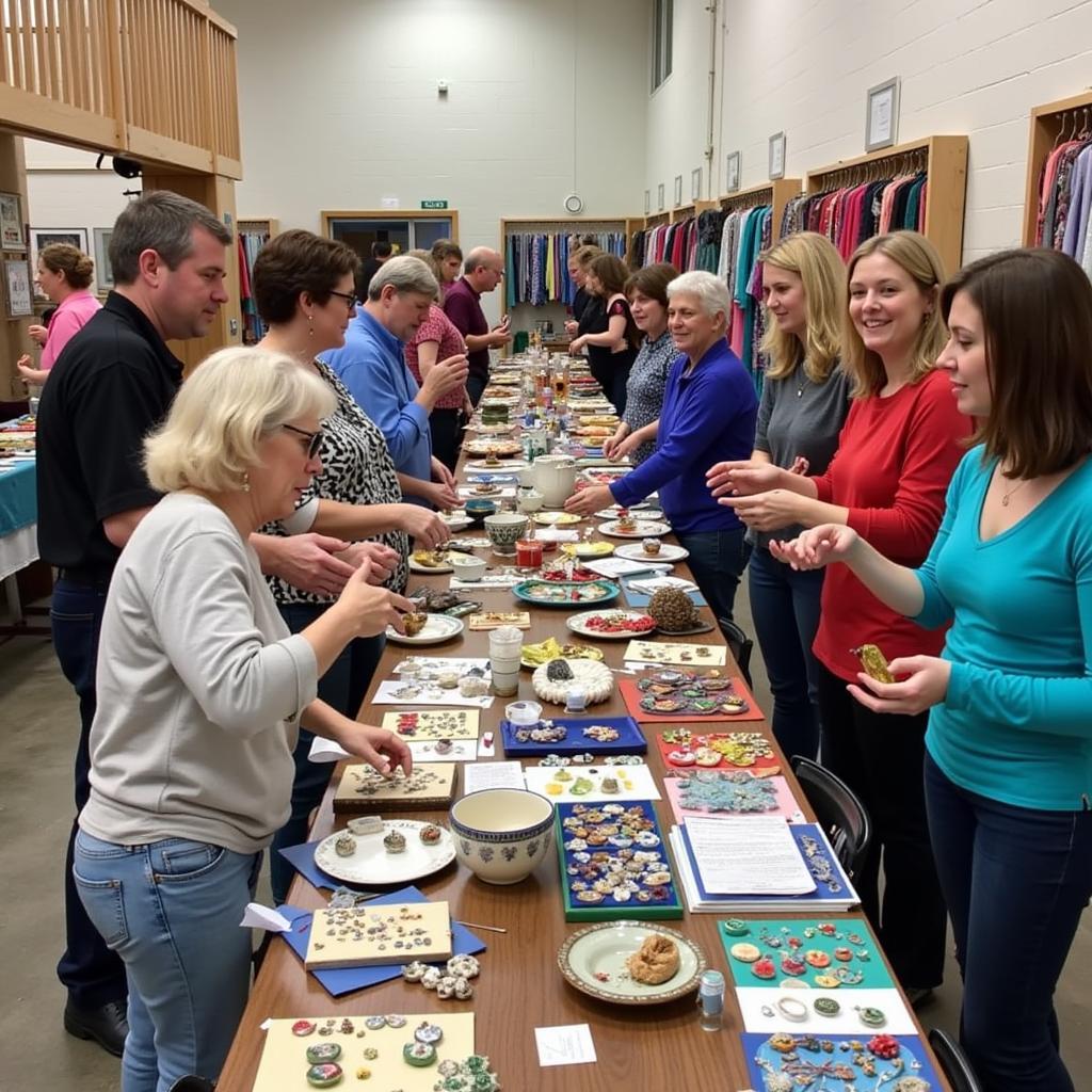 Artisans showcasing their crafts at the Henderson KY Arts and Crafts Festival