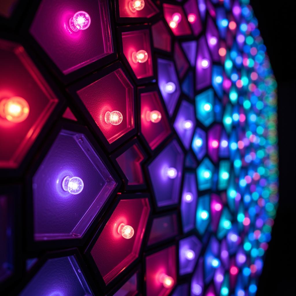 Hex Head LED Light Panels Wall Installation