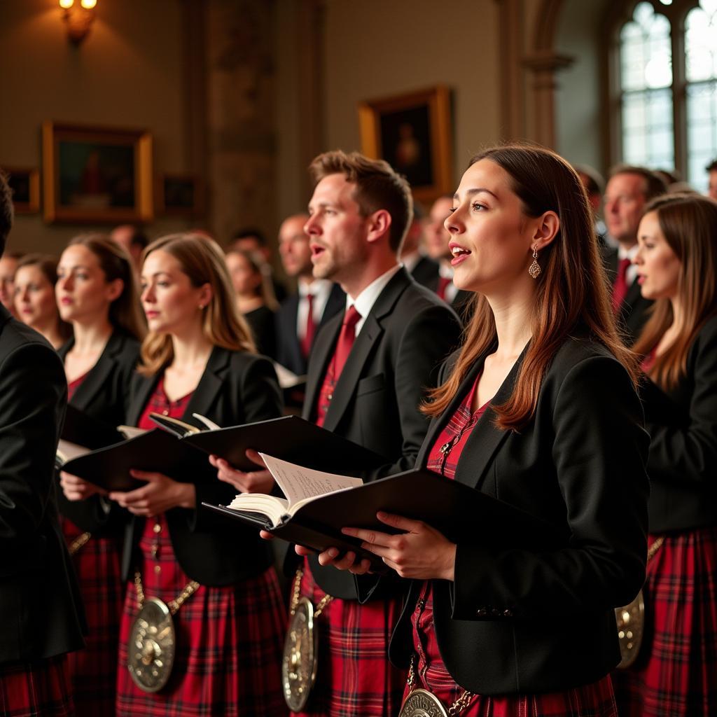 Highland Choral Singers Performing Traditional Gaelic Music