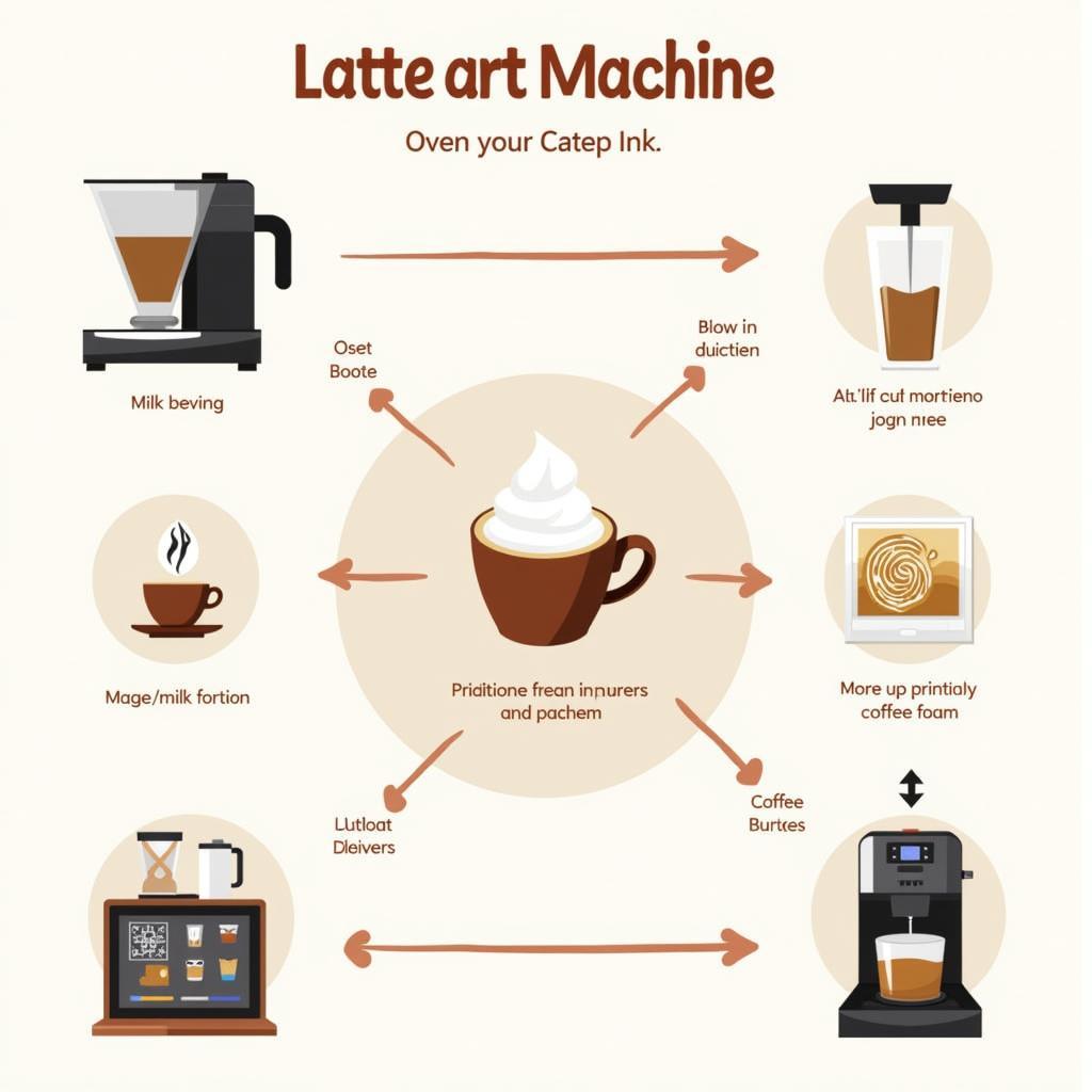 Sơ đồ nguyên lý hoạt động của máy pha cà phê latte art