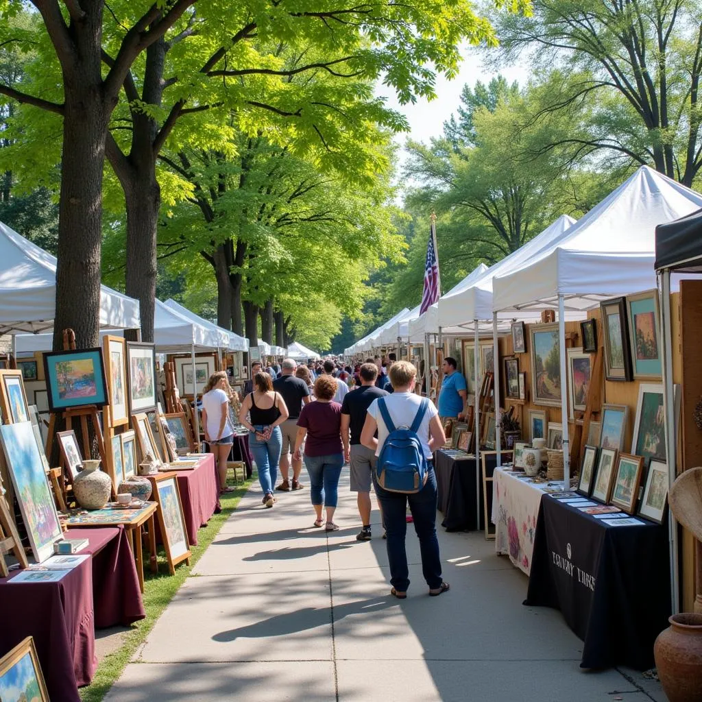 Hội chợ nghệ thuật ngoài trời tại Park Forest Art Fair