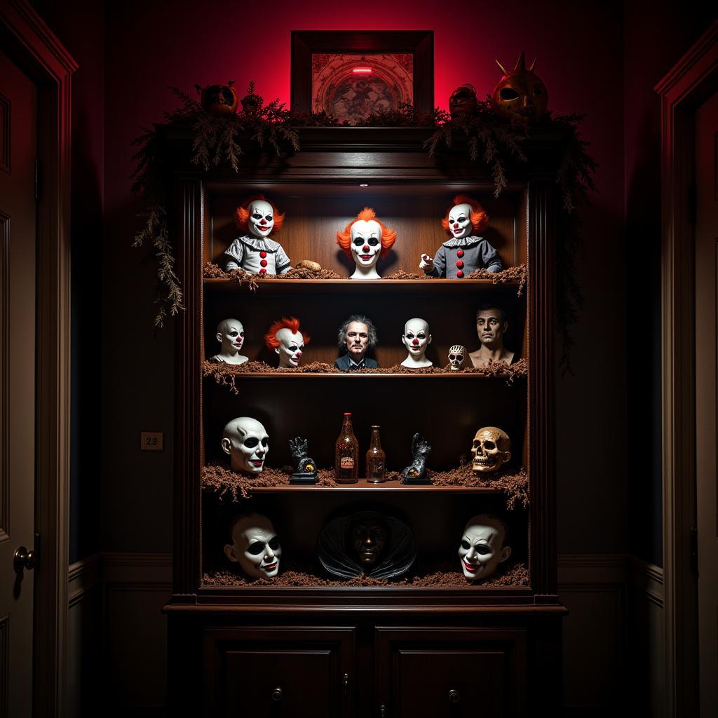 Horror Collectibles Display Shelf