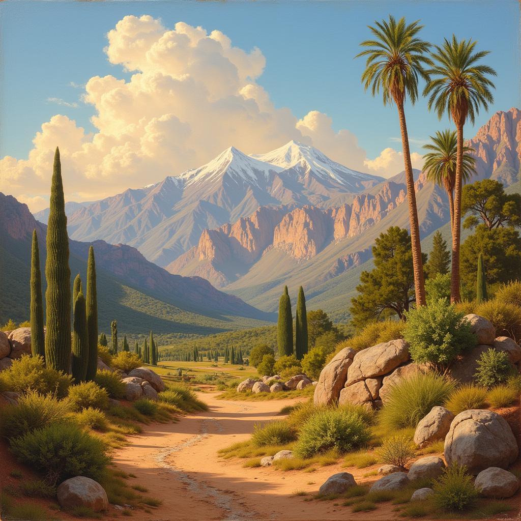 Howard Cook's vibrant oil paintings depicting the beauty of Mexican landscapes.