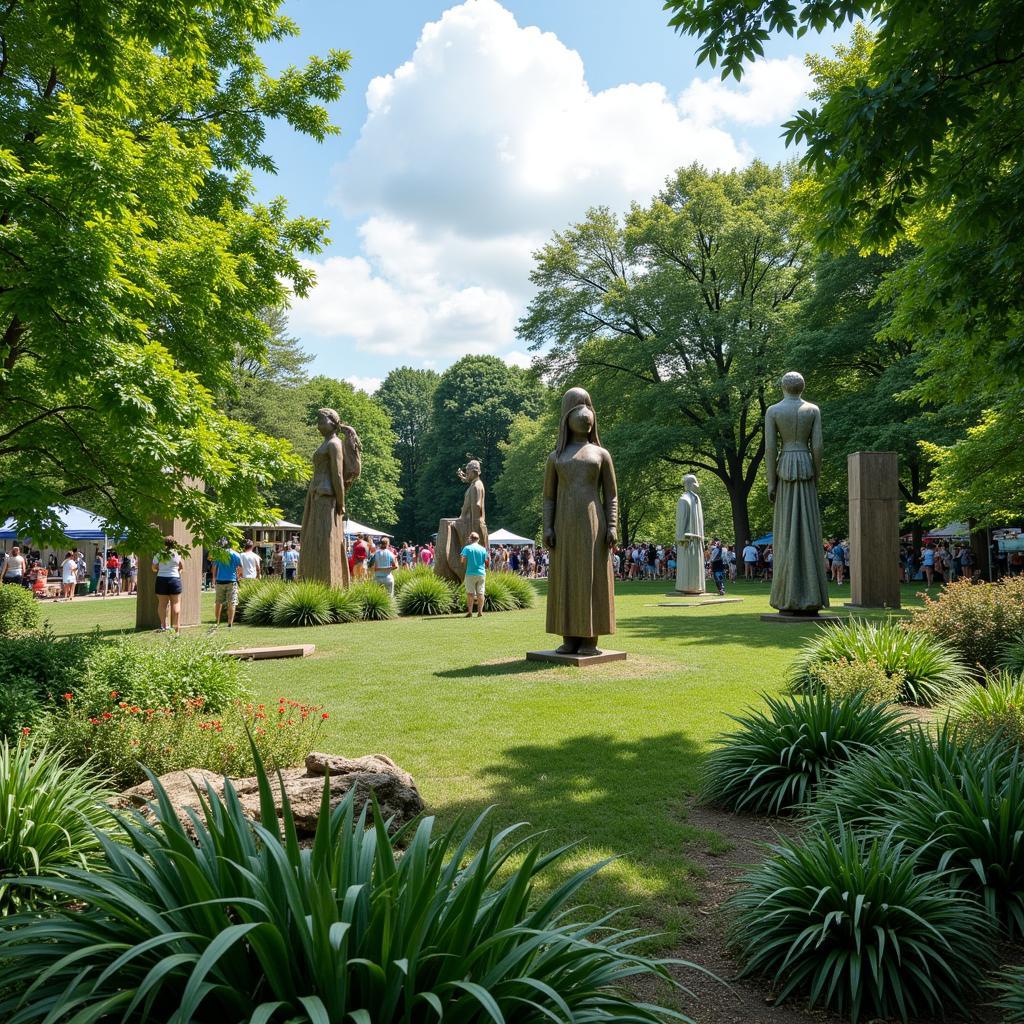 Outdoor Sculpture Garden at the Hudson Art Festival