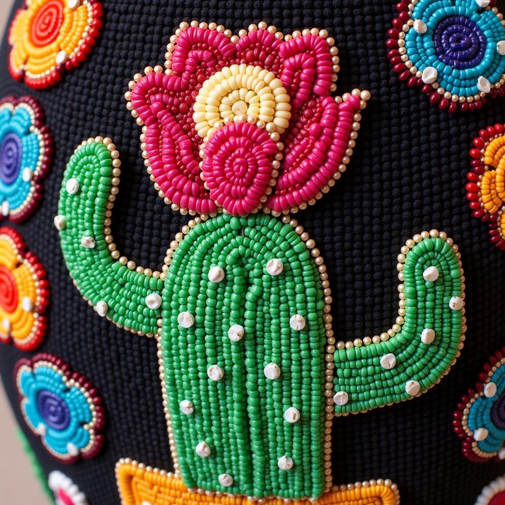 Huichol Beadwork Depicting Peyote Ceremony