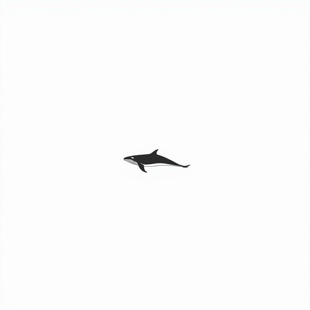 Humpback Whale Minimalist Line Art Print