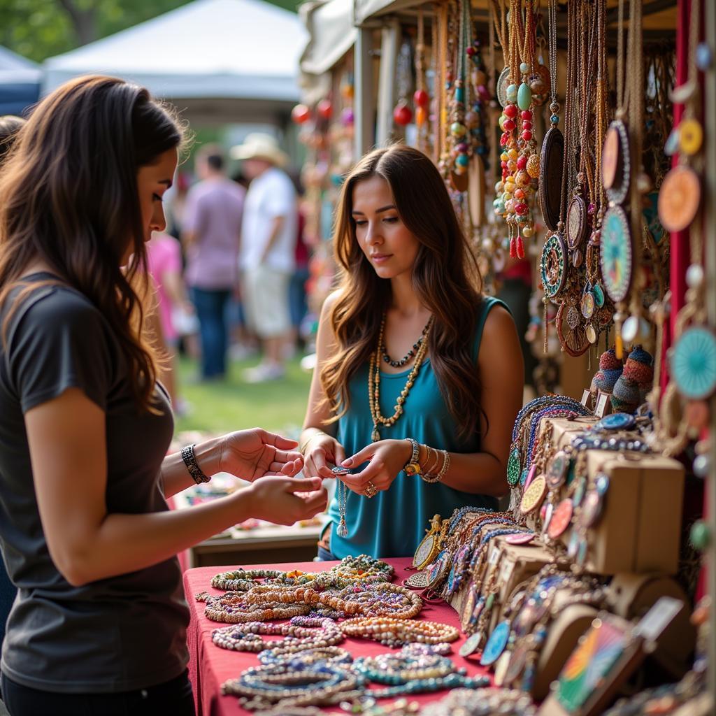 Handcrafted Jewelry Display at the Hungry Mother Arts and Crafts Festival