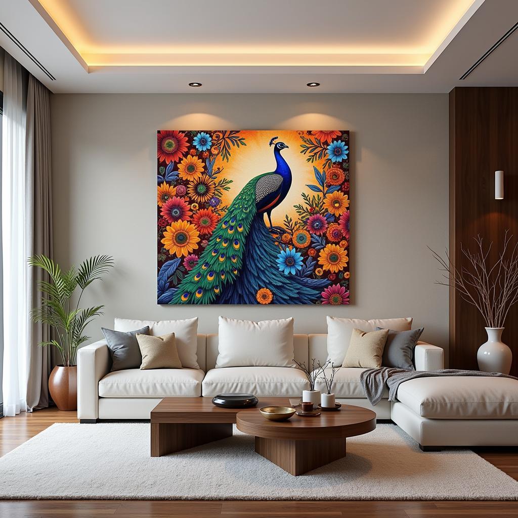 Indian Wall Art in Living Room