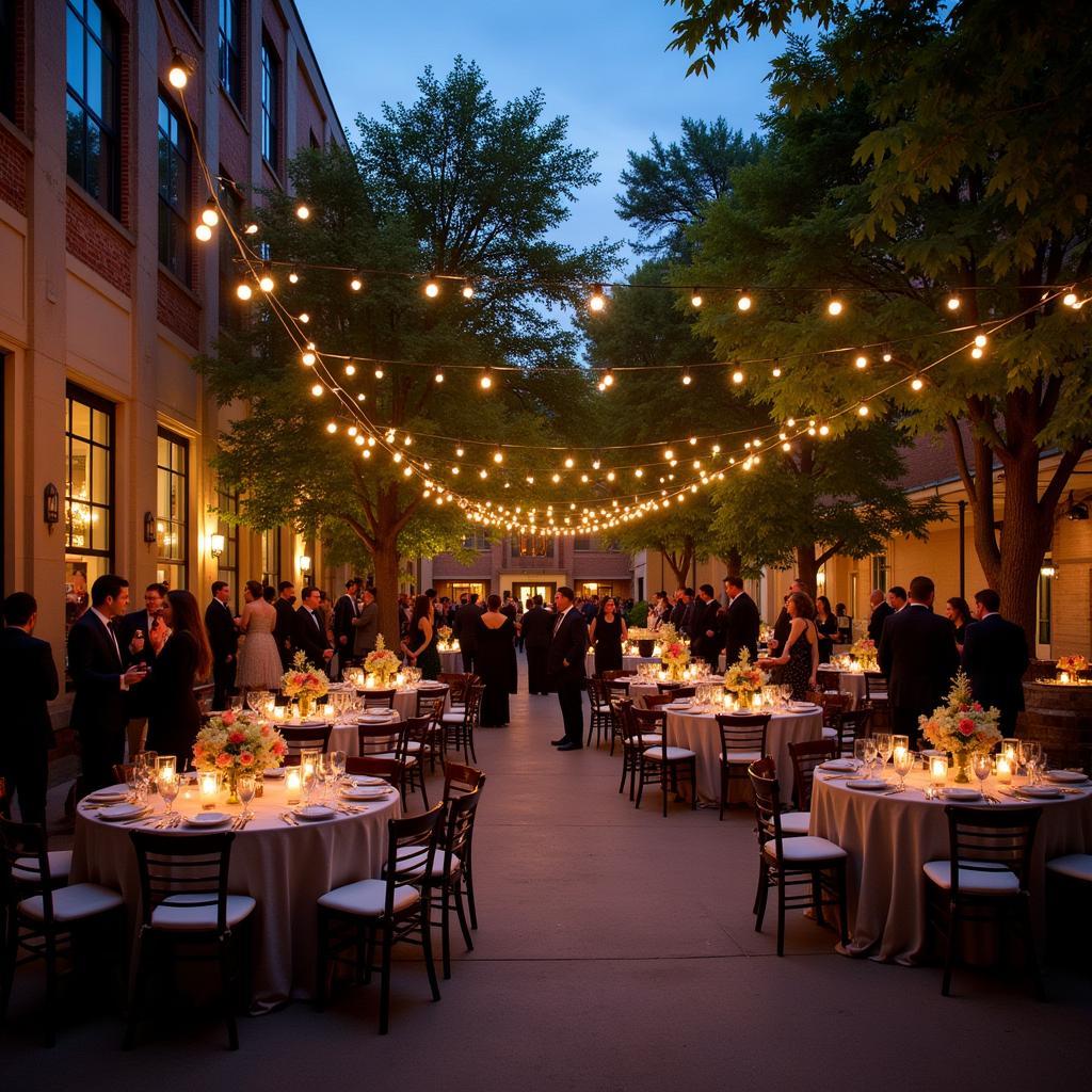 Reception Under the Stars at the Indianapolis Art Center 