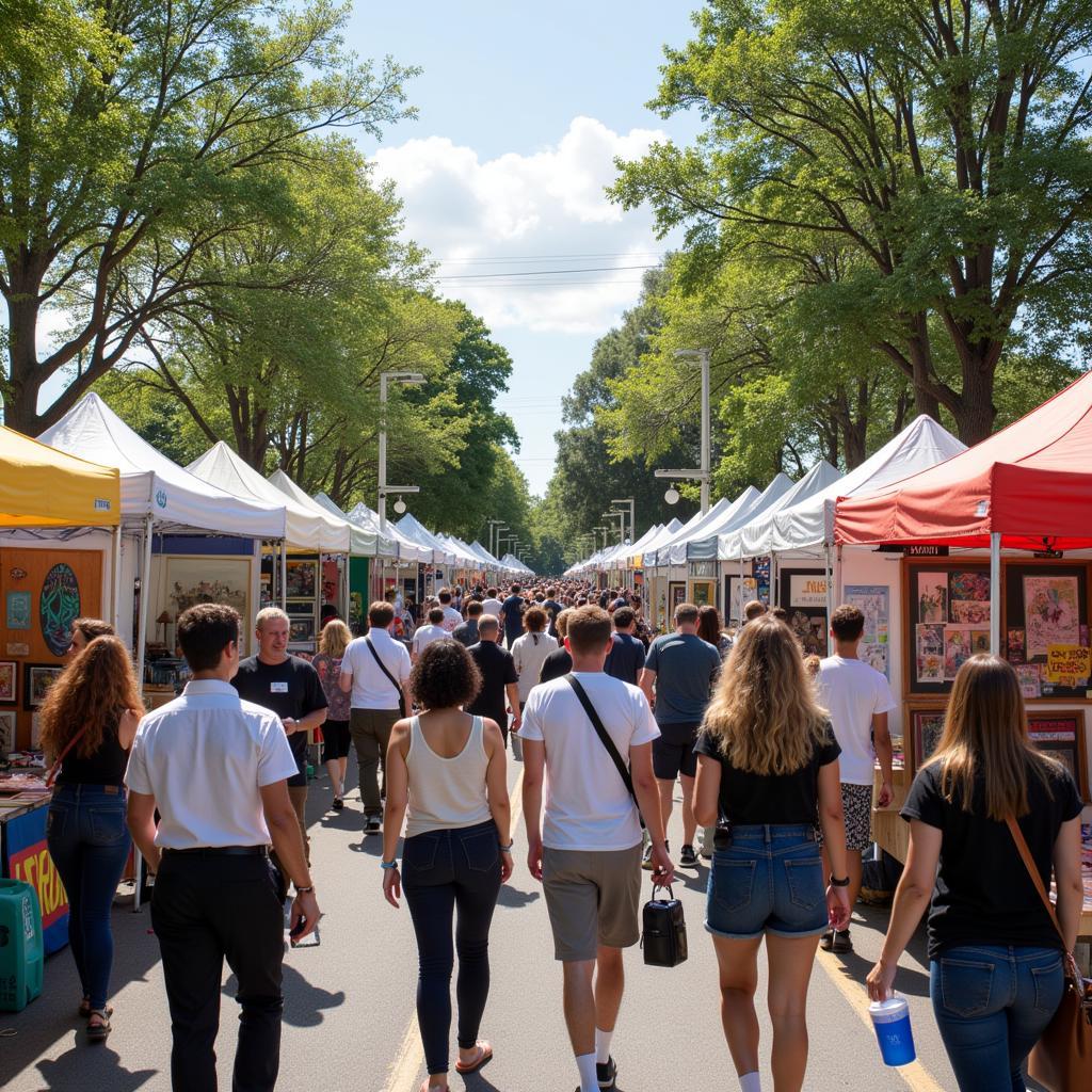 Crowds at the Indianola Art Festival