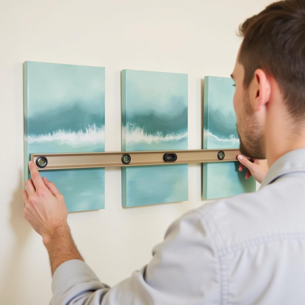 Installing Three-Panel Wall Art Correctly