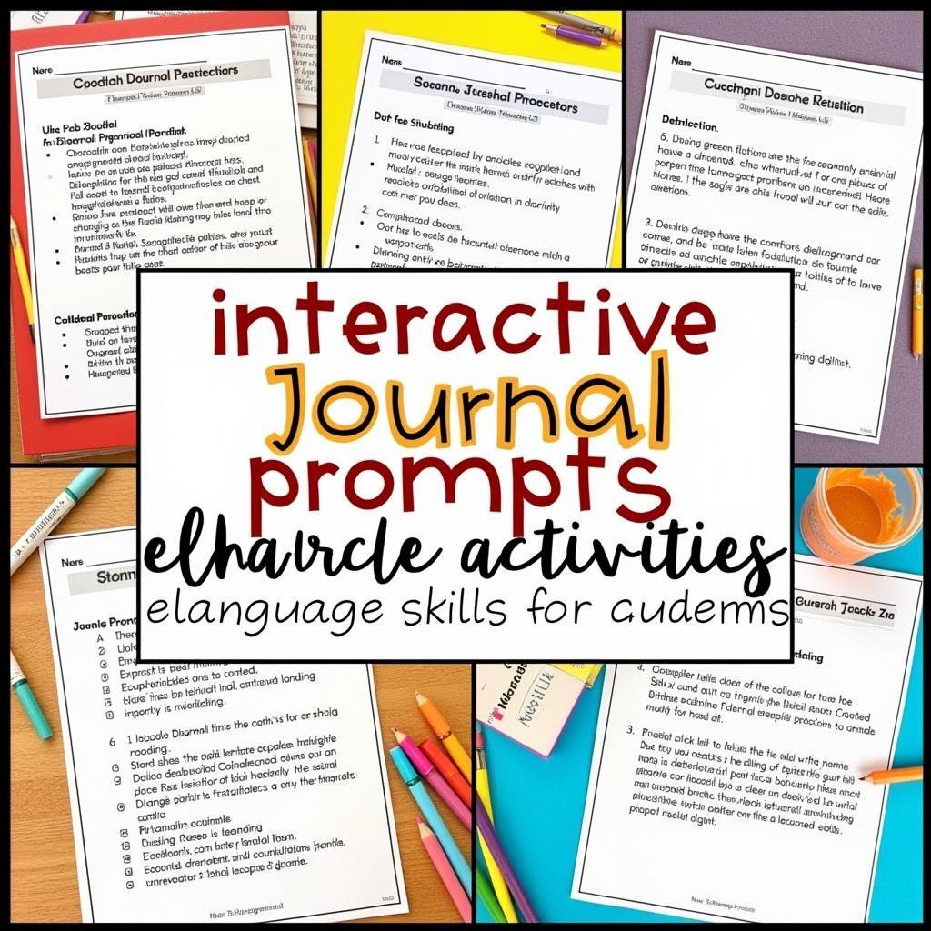 Interactive journal ideas for language arts