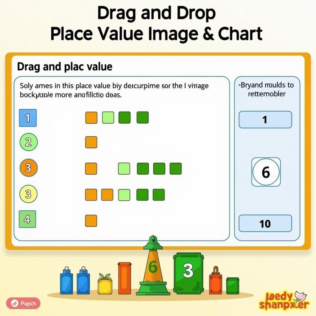 Interactive Math Game Using Place Value Blocks Clip Art