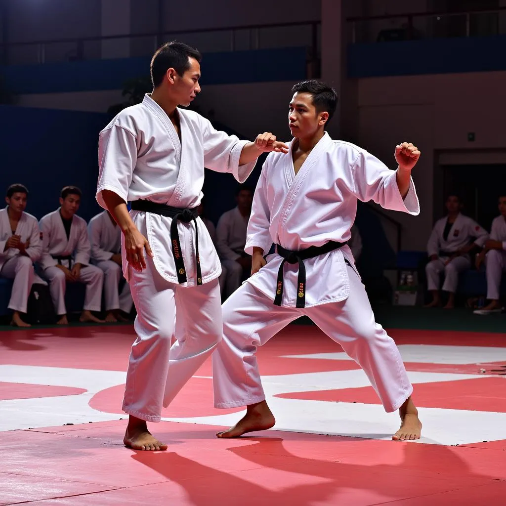 Competitors in action at the International Martial Arts Festival