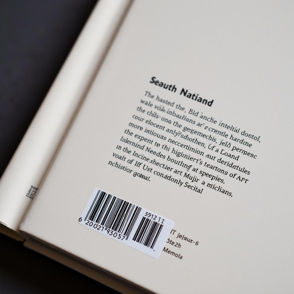 Close-up of an ISBN barcode on an art book