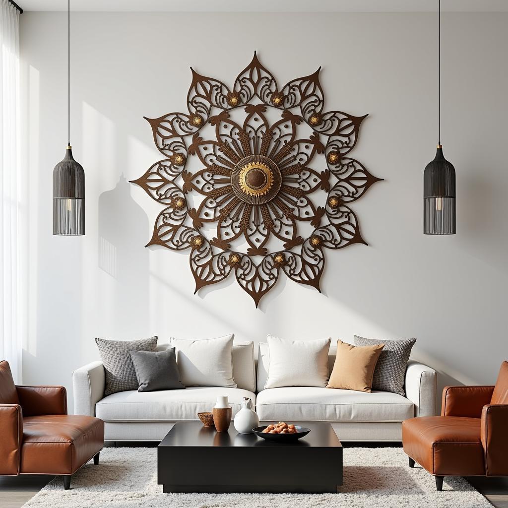 Modern Islamic Geometric Metal Wall Art