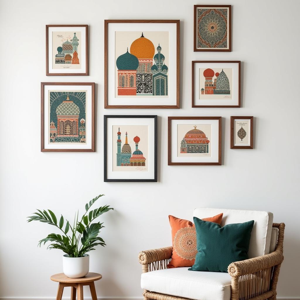 Gallery Wall Featuring Islamic Art Prints