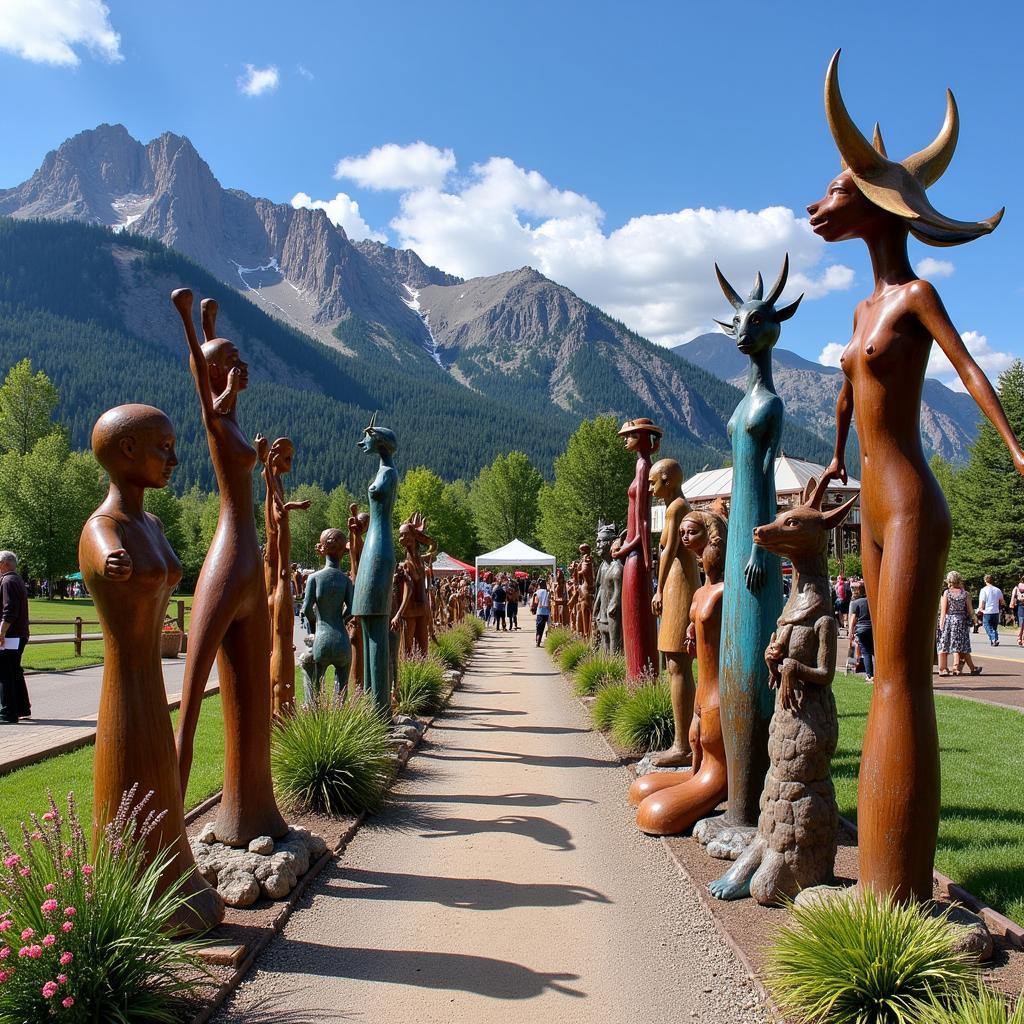 Sculptures at the Jackson WY Art Festival