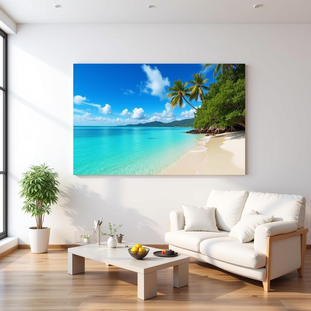 Vibrant Jamaican Wall Art in a Living Room