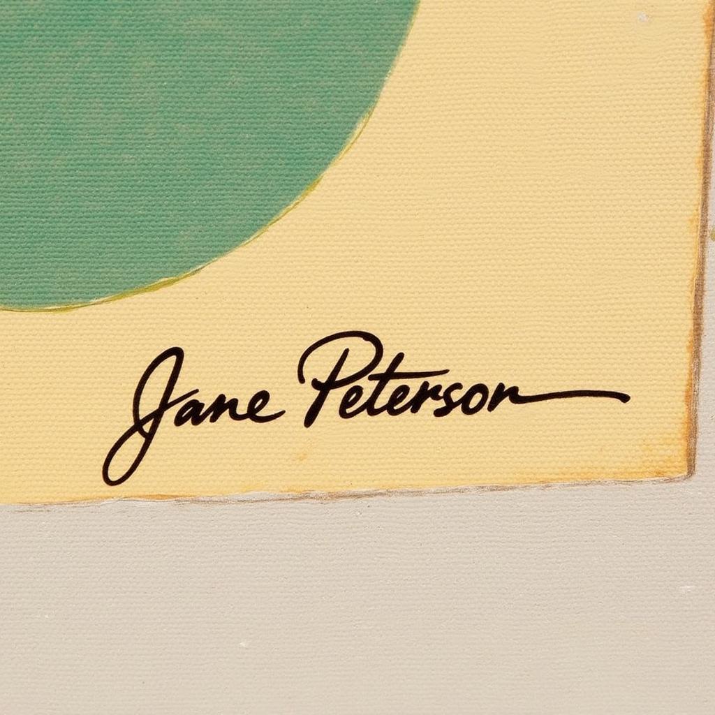 Jane Peterson signature on painting