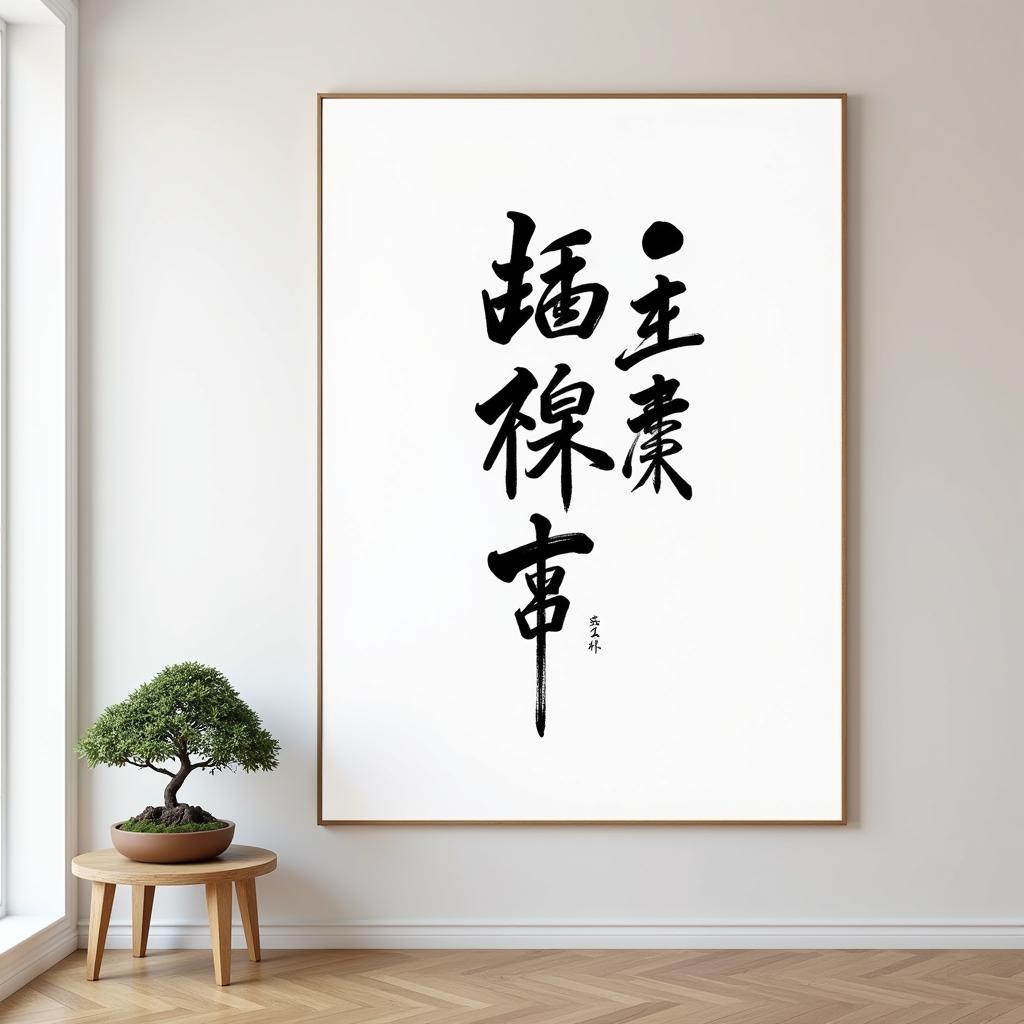 Japanese Calligraphy Canvas Wall Art