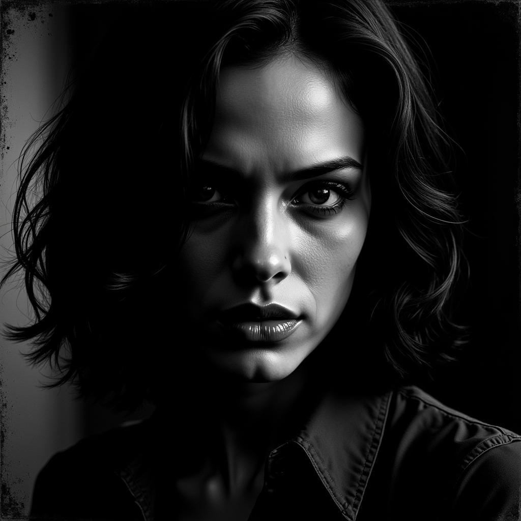 Jessica Jones portrait, noir style