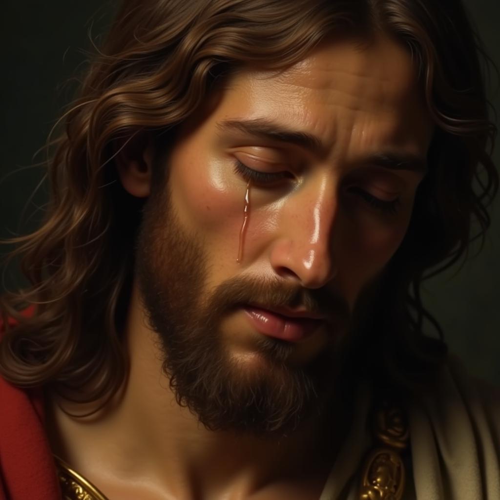 Painting of Jesus Weeping