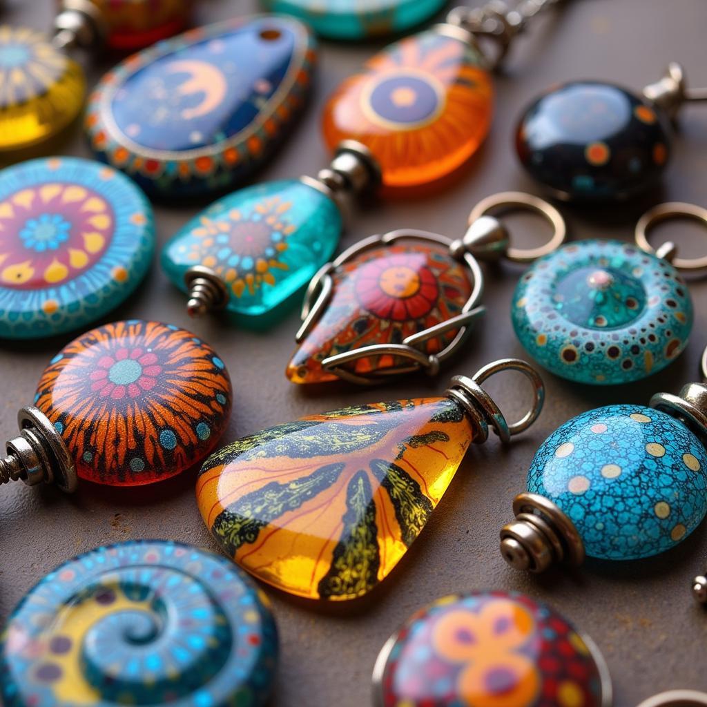 Jewelry Art Glass Necklace Pendants