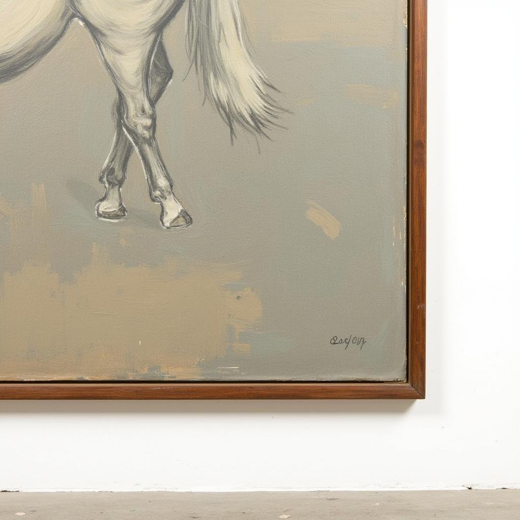 Joe Andoe horse painting on display at auction