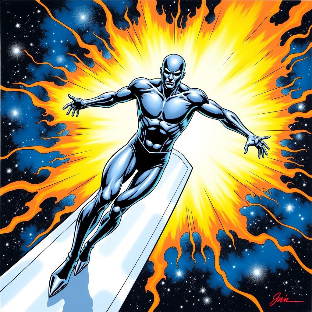 John Buscema's Silver Surfer Exhibiting Cosmic Power