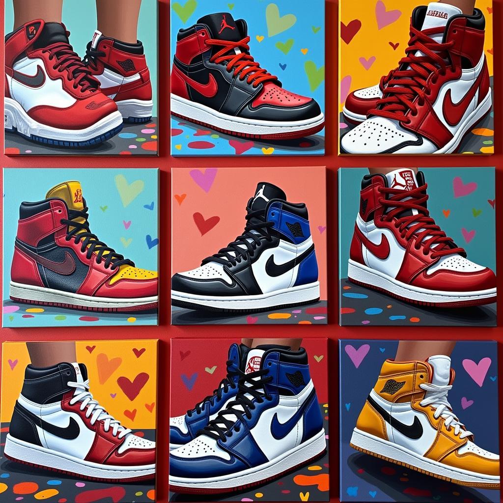 A collection of Jordan canvas art