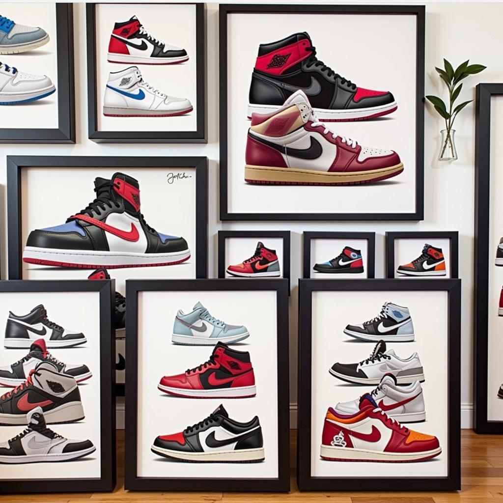 Different Jordan canvas art pieces displayed as gift ideas