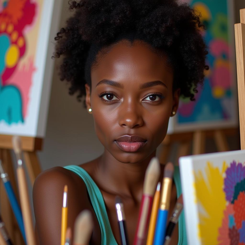 Kesewa Aboah in her studio