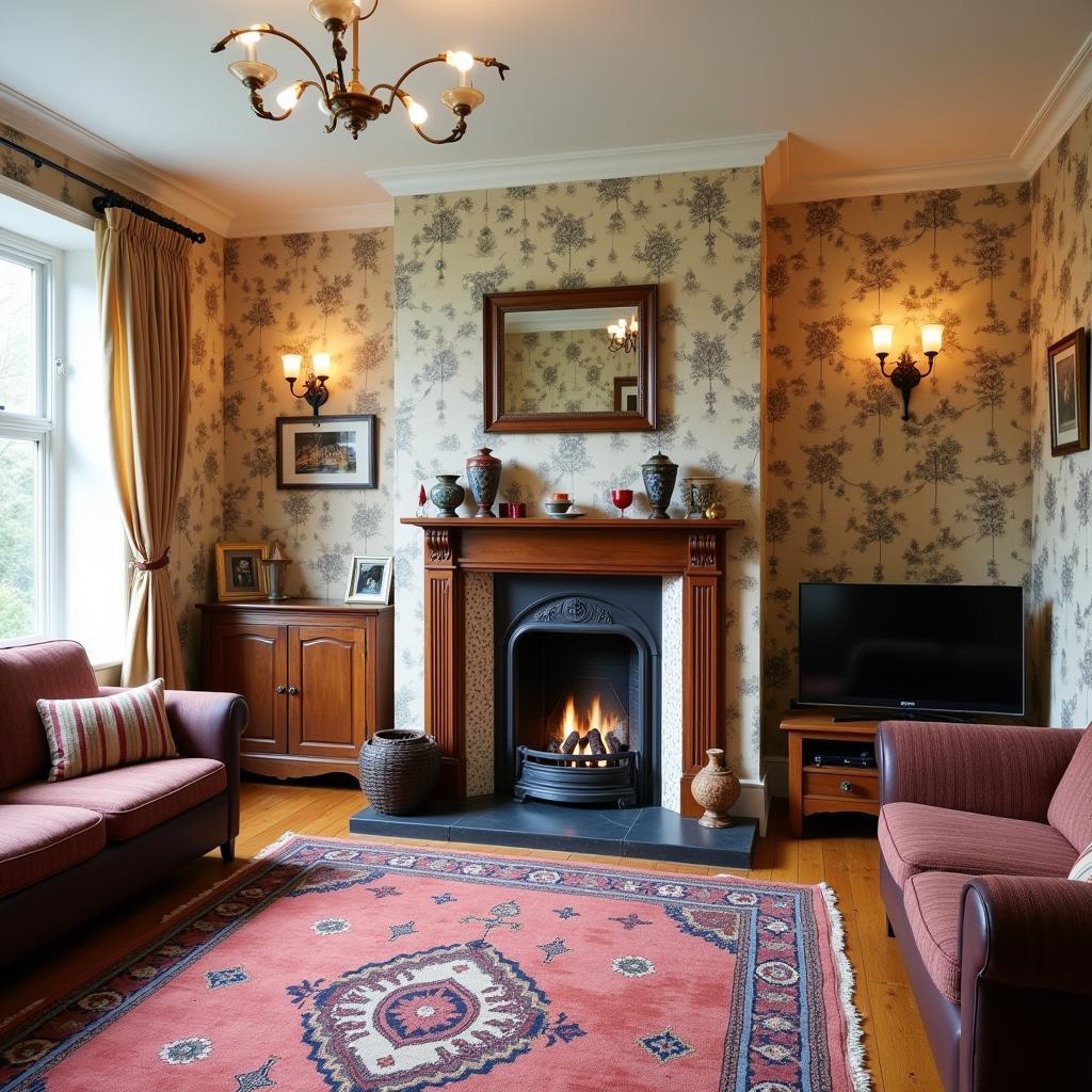 Living Room Decorated in Arts and Crafts Style