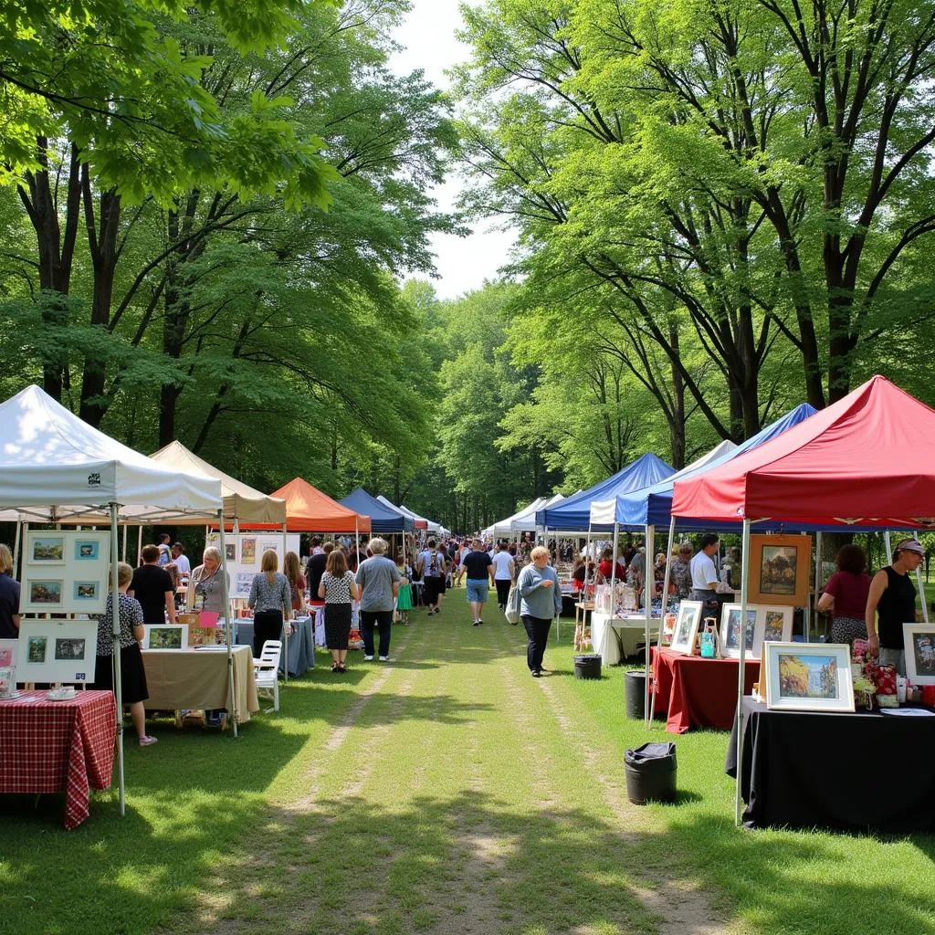 Không gian trình bày nghệ thuật tại Rutland VT Art in the Park