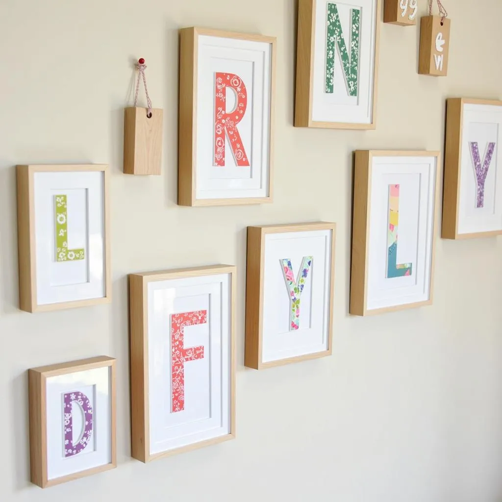 Personalized Letter Art in Frames