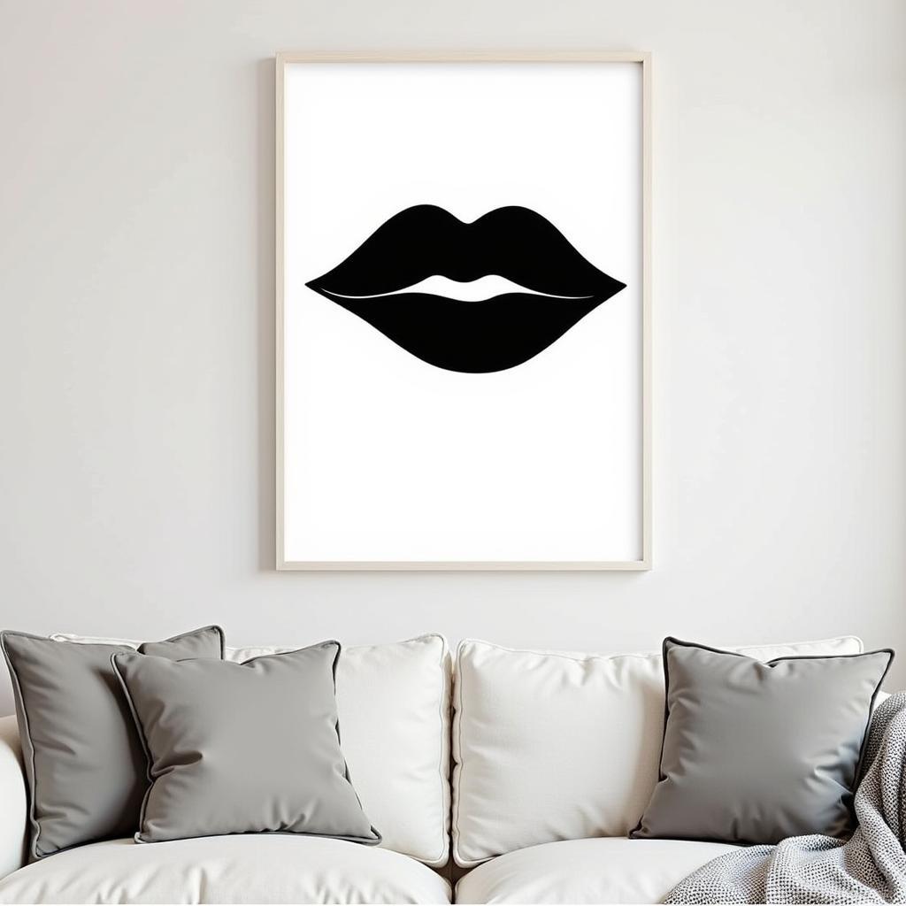 Kiss Wall Art Phong Cách Tối Giản