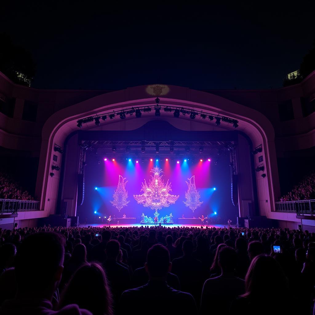 Spectacular stage lighting at the Klopfenstein Amphitheater