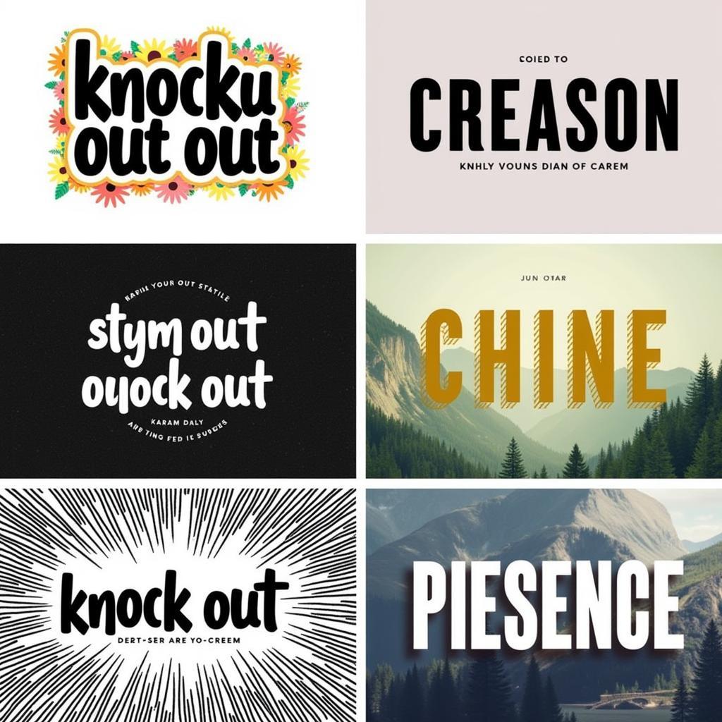 Knock Out Art in Typography