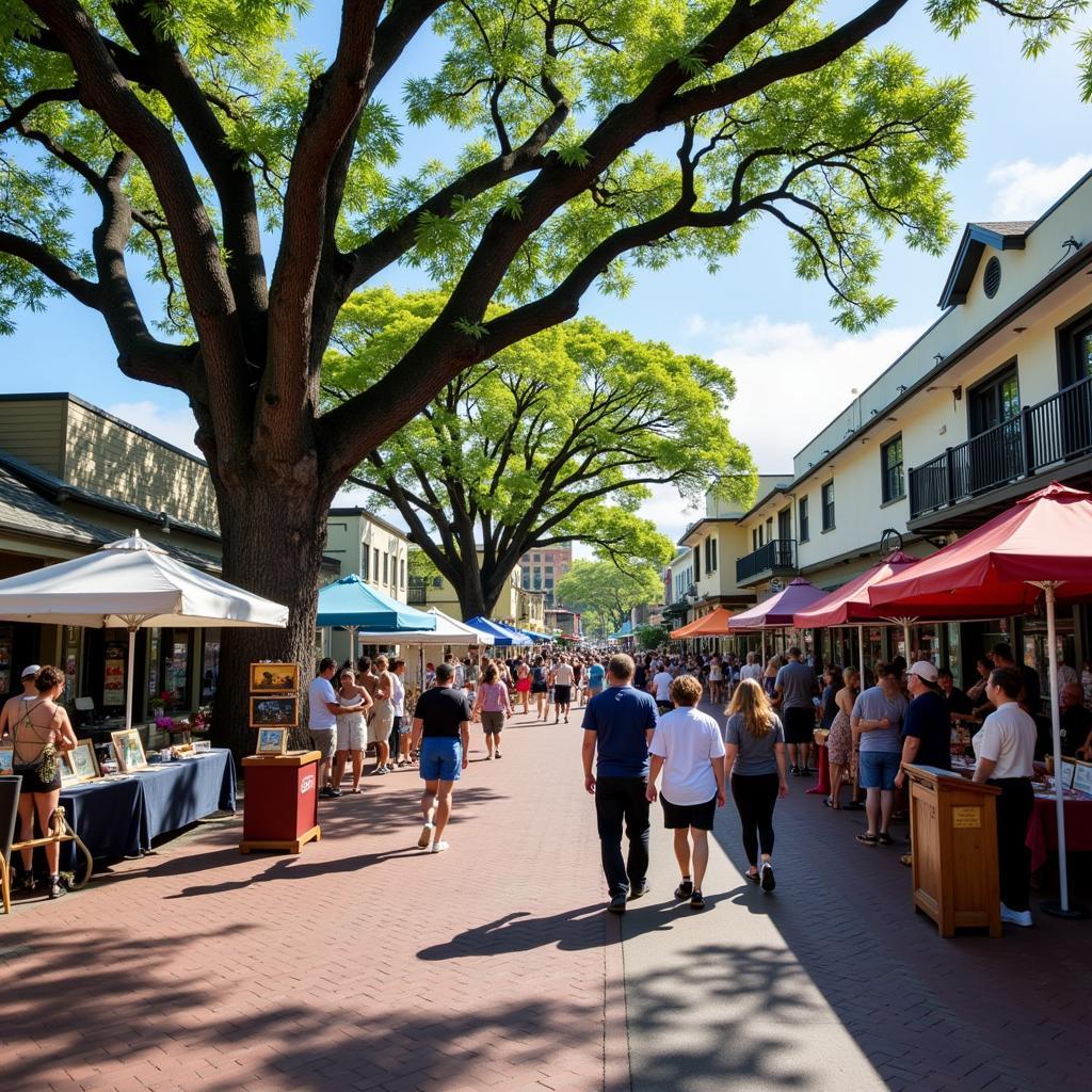 Crowds at Lahaina Art Walk