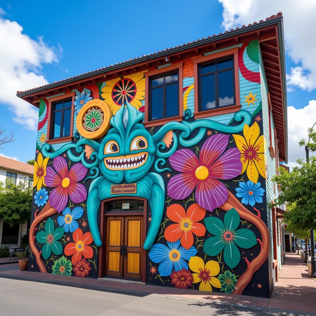 Vivid Mural in Lahaina Town