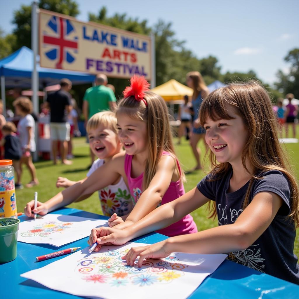 Family Enjoying Lake Wales Arts Festival