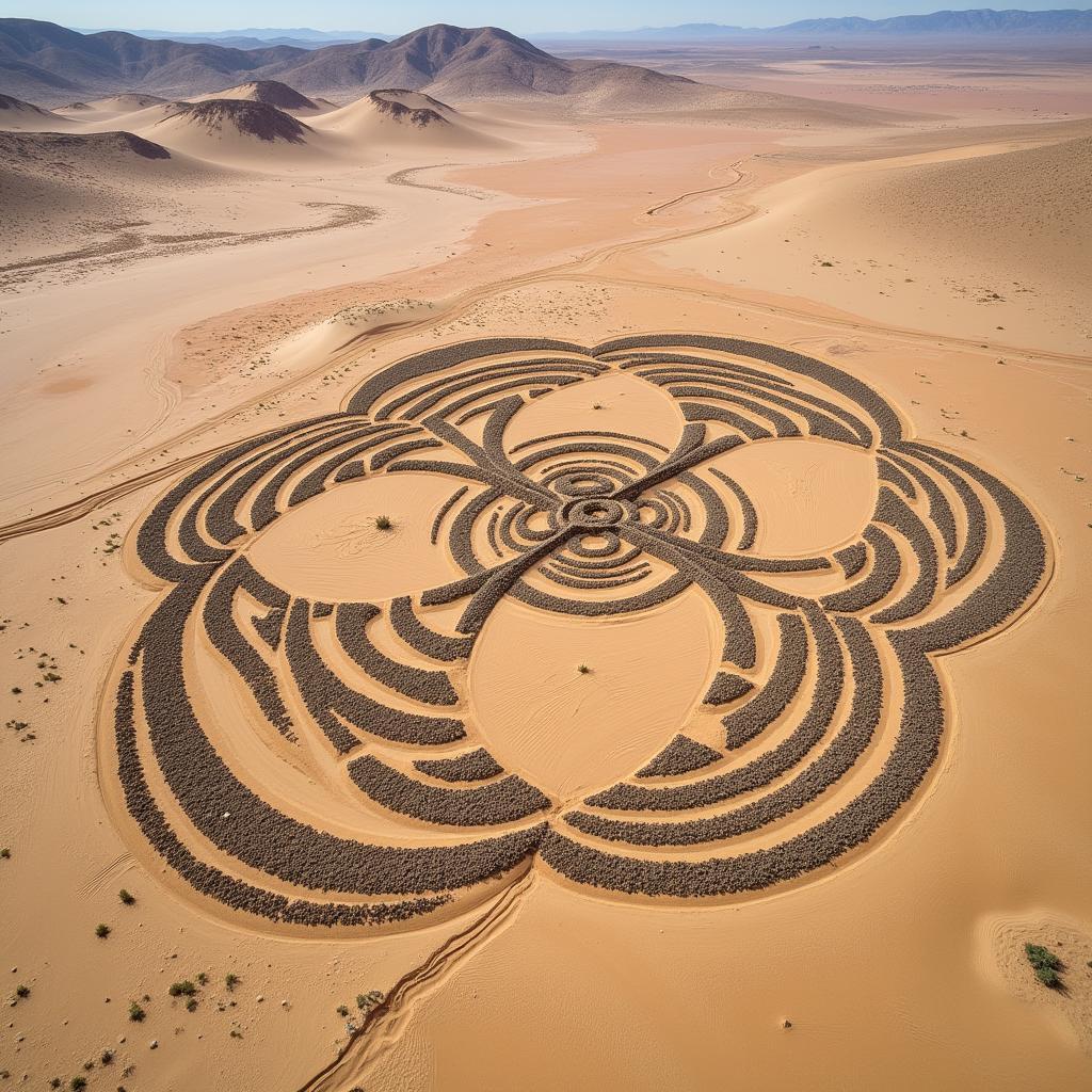 Land Art Installation in Desert