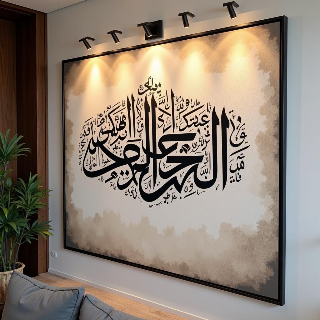 Large Islamic Calligraphy Canvas Art