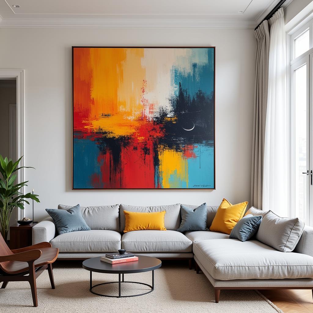 Large Original Art in a Living Room