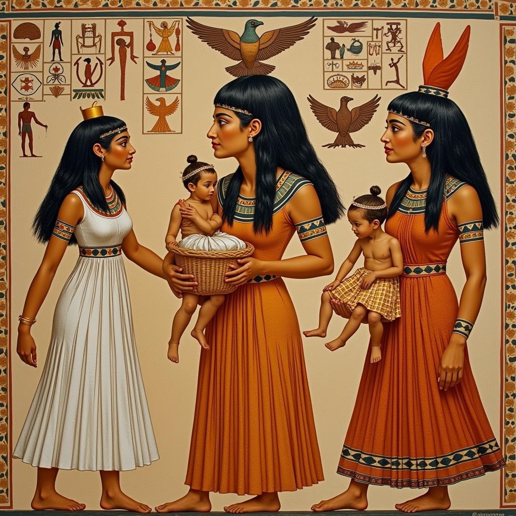 Ancient Egyptian Art Depicting Motherhood