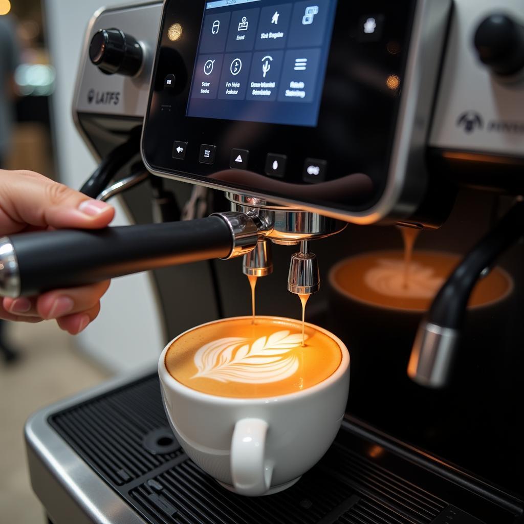 Máy pha cà phê latte art hiện đại